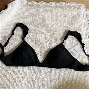 JCrew black swim top